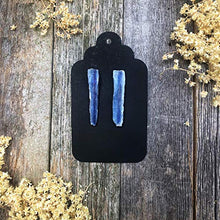 Load image into Gallery viewer, Raw Blue Kyanite Earrings, Rustic Earrings
