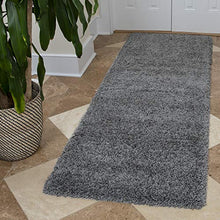 Load image into Gallery viewer, Ottomanson SHG2763-3X8 Solid Shag Rug, 2'7" x 8' Runner, Gray
