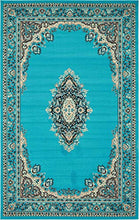 Load image into Gallery viewer, Unique Loom Reza Area Rug, 5' x 8', Turquoise

