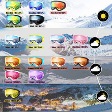 Load image into Gallery viewer, findway Kids Ski Goggles, Kids Snow Snowboard Goggles for Boys Girls Youth OTG
