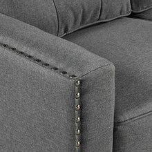 Load image into Gallery viewer, Harper &amp; Bright Designs 3 Pieces Living Room Sets, Couch Set for Living Room with Sofa Loveseat and Armchair (Nail Trim - Grey)
