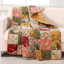 Load image into Gallery viewer, Greenland Home Antique Chic Quilted Patchwork Throw, 50" x 60" , Multicolor
