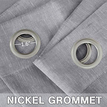 Load image into Gallery viewer, Linen Curtains Nickel Grommet Natural Linen Semi-Sheer Curtains 2 Panels, Privacy Added Premium Soft Rich Material Drapes for Bedroom/Livingroom/Sliding Door - 52x84 - Inch - Dove

