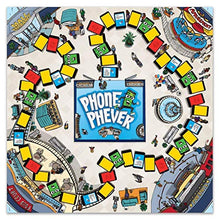 Load image into Gallery viewer, Phone Phever Board Game - Best New Fun Fast-Paced Family-Friendly Party Board Game - It's a Phonetastic Race to Answer Fascinating Trivia Questions &amp; Complete Hilarious Challenges!
