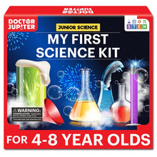 Load image into Gallery viewer, Doctor Jupiter My First Science Kit for Boys and Girls Aged 4-6-8| Birthday Gift Ideas for Kids |STEM Learning &amp; Education Toys for 4,5,6,7,8 Year Olds
