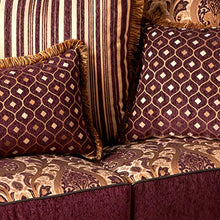 Load image into Gallery viewer, Furniture of America Kildred 2-Piece Fabric and Leatherette Sofa Set, Burgundy

