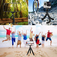 Load image into Gallery viewer, Mini Phone Tripod, SYOSIN Phone Camera Tripod Mount with Bluetooth Control and Universal Clip, 360° Rotating Flexible Tripod Stand Holder for Smartphone, Camera and GoPro
