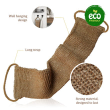 Load image into Gallery viewer, Set of Hemp Back Washer &amp; Wooden Cleaning Finger Nail Brush
