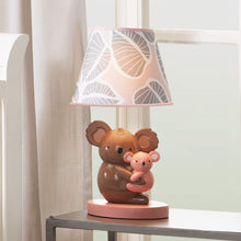 Load image into Gallery viewer, Lambs &amp; Ivy Calypso Lamp Pink/Gray Koala Nursery Lamp with Shade &amp; Bulb
