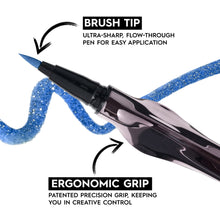 Load image into Gallery viewer, URBAN DECAY 24/7 Inks Liquid Eyeliner Pen – Water-Resistant, Smudge-Proof – Up to 24HR Wear – Ergonomic Grip – Vegan &amp; Cruelty Free – Deep End (Teal Shimmer, Brush Tip)
