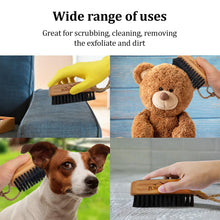 Load image into Gallery viewer, Set of Hemp Back Washer &amp; Wooden Cleaning Finger Nail Brush
