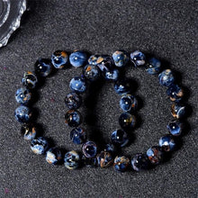 Load image into Gallery viewer, LKBEADS Natural Natural Pietersite 10mm rondelle smooth 7inch Semi-Precious Gemstones Beaded Bracelets for Men Women Healing Crystal Stretch Beaded Bracelet Unisex
