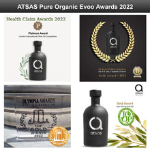 Load image into Gallery viewer, Atsas Extra Virgin Organic Olive Oil - Rich in Polyphenols - Cyprus Cold Pressed Evoo - Multiple Health Award Winner - 2023 New Harvest -100ml
