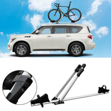 Load image into Gallery viewer, Zibomm Universal Roof Mount Bike Rack, Fork Mount Bike Carrier for Roof Racks with Foldable Secure Ratcheting Arm &amp; Safe Locking, Aluminum Car Rooftop Bicycle Carrier 1 Bike Capacity Up to 38.5 lbs
