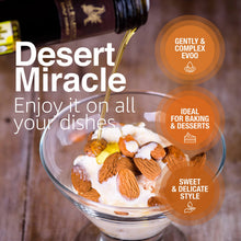 Load image into Gallery viewer, Desert Miracle Cold Pressed Polyphenol Rich Moroccan Olive Oil, First Cold Pressed EVOO From Morocco, Extra Virgin Organic Olive Oil, Gold Medals Awards Winning Olive Oil, 500 mL

