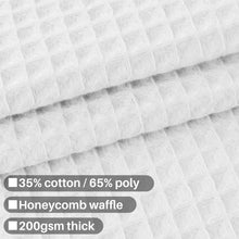 Load image into Gallery viewer, Barossa Design Cotton Blend Shower Curtain Honeycomb Waffle Weave, Soft &amp; Hotel Spa, Washable, White, 72 x 72 inch
