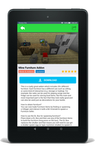 Load image into Gallery viewer, Furniture Mod for Minecraft PE - The best furniture mod for Minecraft with decorations for your kitchen, living room, bedroom, garden, bathroom, office, games room, house and home
