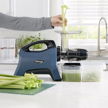 Load image into Gallery viewer, Omega MM1500BL Medical Medium Masticating Juicer, Cold Press Juicer Machine For Celery with Adjustable Dial, 200 W, Blue
