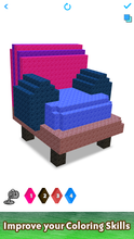 Load image into Gallery viewer, Furniture 3D Color by Number - Voxel Coloring Book

