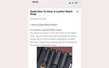 Load image into Gallery viewer, Guide How To Clean A Leather Watch Strap
