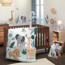 Load image into Gallery viewer, Lambs &amp; Ivy Jungle Friends White/Gray Giraffe Nursery Lamp with Shade &amp; Bulb
