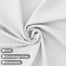 Load image into Gallery viewer, Barossa Design Cotton Blend Shower Curtain Honeycomb Waffle Weave, Soft &amp; Hotel Spa, Washable, White, 72 x 72 inch
