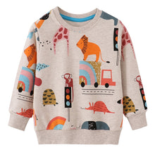 Load image into Gallery viewer, Jumping Meters New Arrival Animals Kids Sweatshirts Cartoon Boys Girls Autumn Winter Hooded Toddler Long Sleeve Clothes Sweaters
