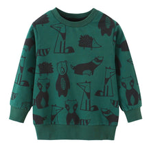 Load image into Gallery viewer, Jumping Meters New Arrival Animals Kids Sweatshirts Cartoon Boys Girls Autumn Winter Hooded Toddler Long Sleeve Clothes Sweaters
