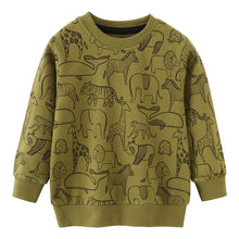 Load image into Gallery viewer, Jumping Meters New Arrival Animals Kids Sweatshirts Cartoon Boys Girls Autumn Winter Hooded Toddler Long Sleeve Clothes Sweaters
