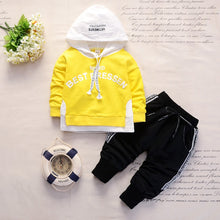 Load image into Gallery viewer, New Spring Autumn Cotton Boys Clothes Outfit Kids Baby Sports Hooded Tops Pants 2pcs Sets Fashion Children Casual Tracksuits
