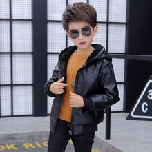 Load image into Gallery viewer, Children Jackets Boy Plush Thick Coat 2021 New Winter Casual Overcoat Kids for Boys Teenagers Outerwear Leather Coat Clothes
