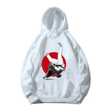 Load image into Gallery viewer, Baby Fall/Winter Hoodies Boys/Girls Handsome Judo Shoulder Throw Design Print White Sweatshirt Kids Soft Clothes Harajuku Tops
