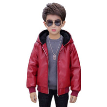 Load image into Gallery viewer, Children Jackets Boy Plush Thick Coat 2021 New Winter Casual Overcoat Kids for Boys Teenagers Outerwear Leather Coat Clothes
