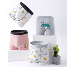 Load image into Gallery viewer, 4 Pcs High Quality Children's Underwear for Kids Cartoon Cat Shorts Soft Cotton Underpants Boys Teenage Striped Panties 4-16T

