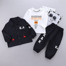 Load image into Gallery viewer, Autumn Children Clothes Baby Boys Jacket Suit T-Shirt Pants 3Pcs/sets Spring Kids Infant Clothing Toddler Sportswear 0-4 years
