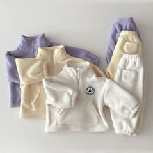 Load image into Gallery viewer, New Toddler Boys Clothes Set Outfit Children Warm Fleece Swearshirt Baby Girls Pullover Tops + Pants Suit 2pcs Kids Clothing Set
