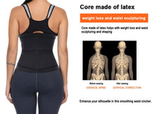 Load image into Gallery viewer, Hirigin 2020 Hot Sweat Waist Trainer Slimmer Trimmer Zip Belt Body Shaper Weight Loss Workout Solid Belts Plus Size
