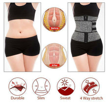 Load image into Gallery viewer, Hirigin 2020 Hot Sweat Waist Trainer Slimmer Trimmer Zip Belt Body Shaper Weight Loss Workout Solid Belts Plus Size
