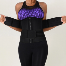 Load image into Gallery viewer, Hirigin 2020 Hot Sweat Waist Trainer Slimmer Trimmer Zip Belt Body Shaper Weight Loss Workout Solid Belts Plus Size
