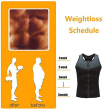Load image into Gallery viewer, Oeak Men Fashion Fitness Gym Neoprene Sauna Vest New Sweaty Hot Waist Trainer Body Shaper Slimming Suit Weight Loss Zipper Vest
