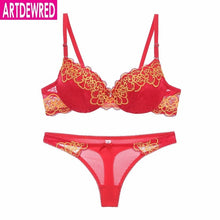 Load image into Gallery viewer, high-end lace bra and underwear set lingerie
