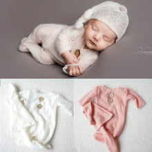 Load image into Gallery viewer, Crochet Mohair Bebe Fotografia Baby Clothe
