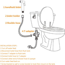 Load image into Gallery viewer, Handheld Toilet Bidet Sprayer Set Kit Stainless Steel Hand Bidet faucet for Bathroom Hand Sprayer Shower Head Self Cleaning
