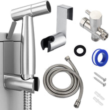 Load image into Gallery viewer, Handheld Toilet Bidet Sprayer Set Kit Stainless Steel Hand Bidet faucet for Bathroom Hand Sprayer Shower Head Self Cleaning
