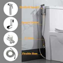 Load image into Gallery viewer, Handheld Toilet Bidet Sprayer Set Kit Stainless Steel Hand Bidet faucet for Bathroom Hand Sprayer Shower Head Self Cleaning
