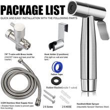 Load image into Gallery viewer, Handheld Toilet Bidet Sprayer Set Kit Stainless Steel Hand Bidet faucet for Bathroom Hand Sprayer Shower Head Self Cleaning
