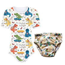 Load image into Gallery viewer, Adult Baby ABDL Bodysuit Diaper Incontinence Booster Pads Training Pant And Pajamas Set
