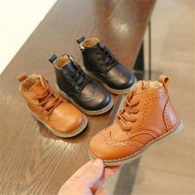 Load image into Gallery viewer, Children's Martin boots Boys fashionable side zipper mid-cut boots Soft sole comfortable baby toddler Keep warm shoes 21-30
