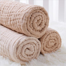 Load image into Gallery viewer, 6 Layers Bamboo Cotton Baby Receiving Blanket Infant Kids Swaddle Wrap Blanket Sleeping Warm Quilt Bed Cover Muslin Baby Blanket
