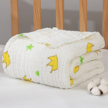 Load image into Gallery viewer, 6 Layers Bamboo Cotton Baby Receiving Blanket Infant Kids Swaddle Wrap Blanket Sleeping Warm Quilt Bed Cover Muslin Baby Blanket
